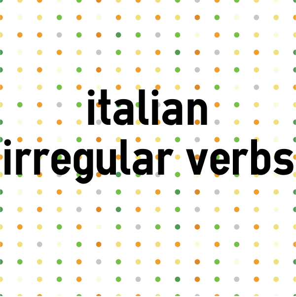 Italian Verb Conjugation Chart