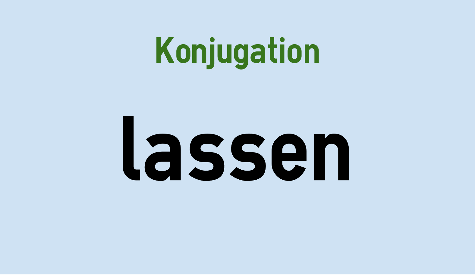 Lassen konjugieren