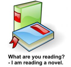 What are you reading? - I am reading a novel.